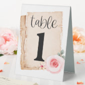 Plaque De Table Rose numéro un (In SItu (Mariage))