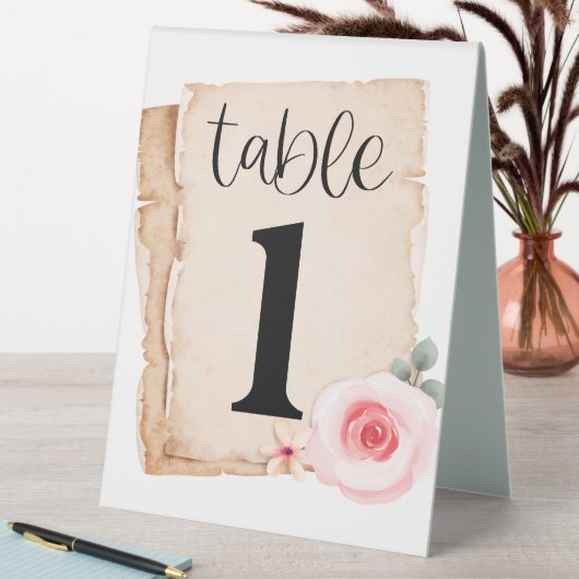 Plaque De Table Rose numéro un (En SItu (Tableau))