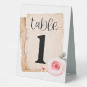 Plaque De Table Rose numéro un (Verso)