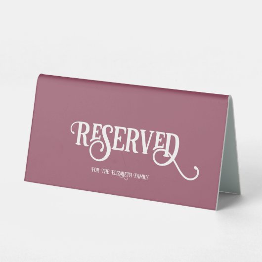 Plaque De Table Rose pâle (Verso)