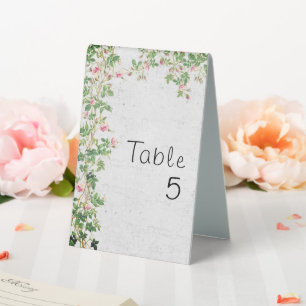Plaque De Table Rose Rose Vieux Mur Vintage Style Mariage Journal