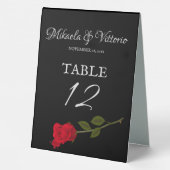 Plaque De Table Rose sanglant Mariage gothique (Verso)