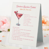 Plaque De Table Rose Thème Self-Sert Signature Cocktail (In SItu (Mariage))