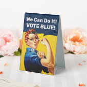 Plaque De Table Rosie la riveteuse | Bleu voté | (In SItu (Mariage))