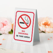 Plaque De Table Rouge et blanc Gras non fumeur Zone métallique A-F (In SItu (Mariage))