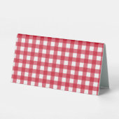 Plaque De Table Rouge rustique En vichy & Tournesols Cartes & Cade (Verso)