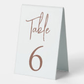 Plaque De Table Rouille | Numéro de table de script manuscrit (Verso)