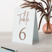 Plaque De Table Rouille | Numéro de table de script manuscrit (En SItu (Tableau))