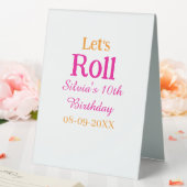 Plaque De Table Roulons heureux 10e anniversaire ajouter nom retro (In SItu (Mariage))