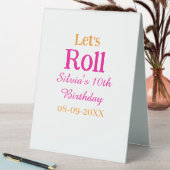 Plaque De Table Roulons heureux 10e anniversaire ajouter nom retro (En SItu (Tableau))