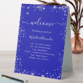 Plaque De Table Royal bleu argent parties scintillant programme de (En SItu (Tableau))