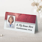 Plaque De Table Ruby Red Stone Professional Nom photo Logo (En SItu (Tableau))