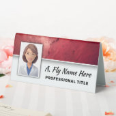 Plaque De Table Ruby Red Stone Professional Nom photo Logo (In SItu (Mariage))