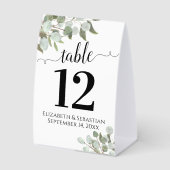 Plaque De Table Russe Aquarelle Eucalyptus Mariage Numéro de table (Recto)