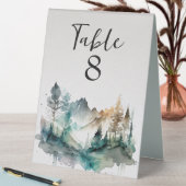 Plaque De Table Russe Watercolor Numéro de la table (En SItu (Tableau))