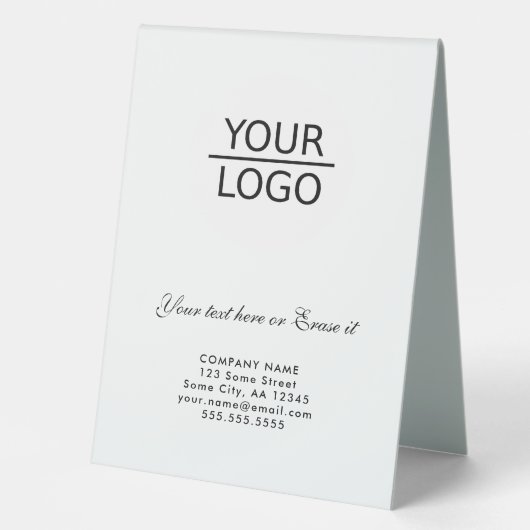 Plaque De Table Rustic Ajouter Logo Texte Personnalisé Promotion d (Recto)