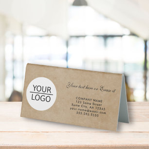Plaque De Table Rustic Ajouter Logo Texte Personnalisé Société Pro