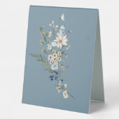 Plaque De Table Rustic Blue Wildflowers & Daisies Shower Gifts (Verso)