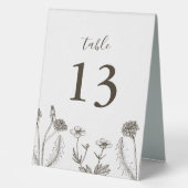 Plaque De Table Rustic Boho Wildflower  Wedding (Recto)