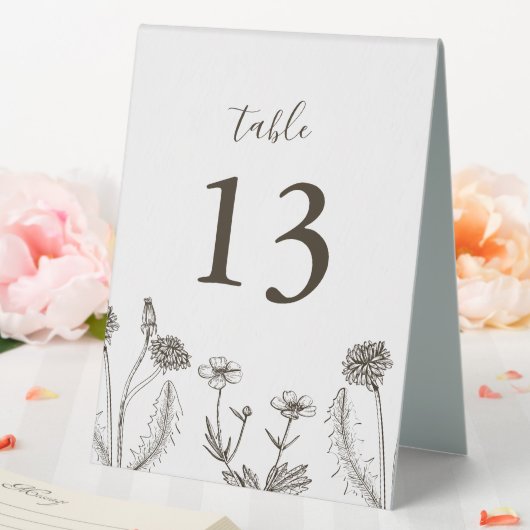 Plaque De Table Rustic Boho Wildflower  Wedding (In SItu (Mariage))