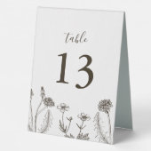 Plaque De Table Rustic Boho Wildflower  Wedding (Verso)