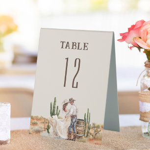 Plaque De Table Rustic Western Ranch Mariage Numéro de table