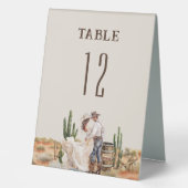 Plaque De Table Rustic Western Ranch Mariage Numéro de table (Recto)