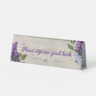 Plaque De Table Rustic Wood Look Mariage Livre d'invité