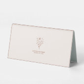 Plaque De Table Rustique Burtic Boho Botanical Mariage (Verso)