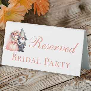 Plaque De Table Rustique Gnome Réservé Mariage de la fête de la ma