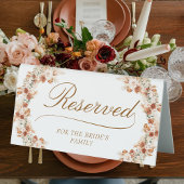 Plaque De Table Rustique Moderne Chic Typographie Mariage Réservé