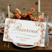 Plaque De Table Rustique Moderne Chic Typographie Mariage Réservé