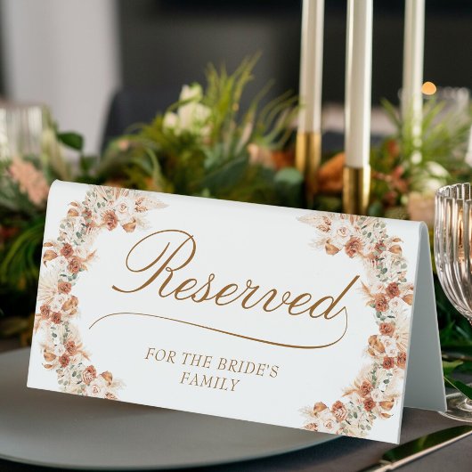Plaque De Table Rustique Moderne Chic Typographie Mariage Réservé