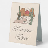 Plaque De Table Sa Dernière Fiesta Mimosa Bar Desert Bachelorette (Verso)