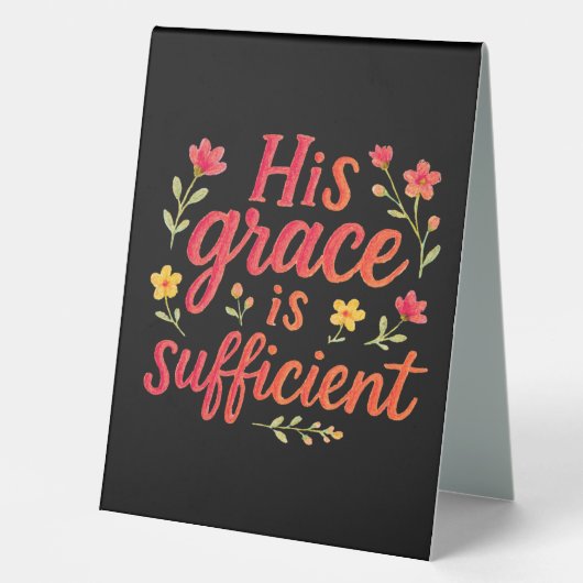 Plaque De Table Sa Grâce est suffisante (Recto)