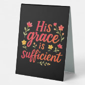 Plaque De Table Sa Grâce est suffisante (Verso)