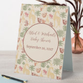 Plaque De Table Safari Giraffe & Palm Baby shower Feuille (En SItu (Tableau))