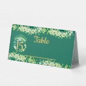 Plaque De Table Sage Green Elegant Boho Quinceañera espagnol (Verso)