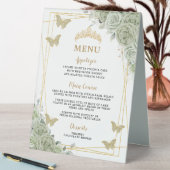 Plaque De Table Sage Green Floral Double Côté Food Bar Menu (En SItu (Tableau))