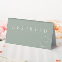 Sage Green Floral Wreath Monogramme personnalisé r