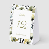 Plaque De Table Sage Green & Soft Yellow Botanical Wedding (Recto)