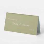 Plaque De Table Sage Green & Soft Yellow Botanical Wedding (Verso)