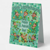 Plaque De Table Saint Patrick's Day Fun Adorable "Party Leprechaun (Verso)