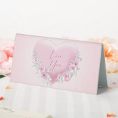 Plaque De Table Saint-Valentin Cœur Rose (In SItu (Mariage))