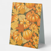 Plaque De Table Saison d'automne Halloween Citrouille Motif (Verso)