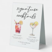 Plaque De Table Sale Shirley Lemon Drop Signature Cocktails Menu (Verso)