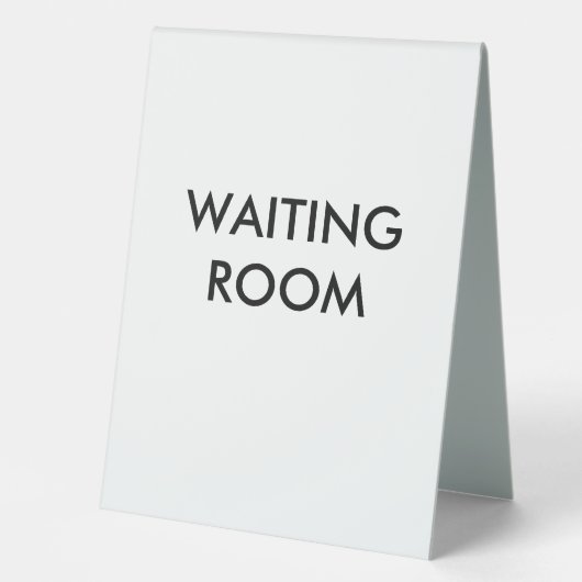 Plaque De Table Salle d'attente (Recto)