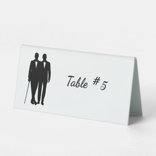 Plaque De Table Salles de Mariage gay avec nombre (Recto)