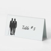 Plaque De Table Salles de Mariage gay avec nombre (Verso)