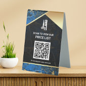 Plaque De Table Salon de maquillage des cheveux QR Code Tarificati